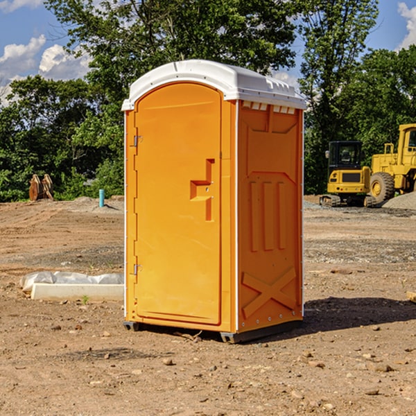 how often are the portable restrooms cleaned and serviced during a rental period in Rancho Mesa Verde AZ